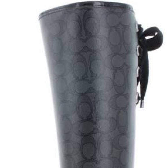 COACH TRISTEE BLACK SMOKE SIGNATURE LOGO - Picture 5 of 5